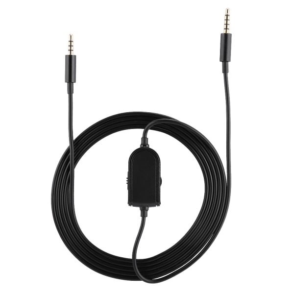 TPE Svart Bärbar Spelheadset Hörlurar Ljudkabel med 3,5 mm-kontakt för Logitech Astro A10/A40/A30/A50