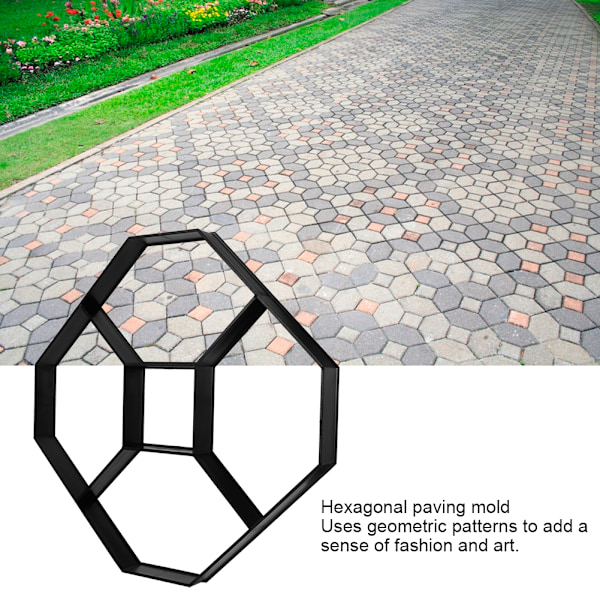 Stigstensform, Återanvändbara Betongformar För Trädgårdslandskap Gör-Det-Själv, Geometriskt Mönster Beläggningsstenar, Skapar Unika Golvtegel Och Hexagon