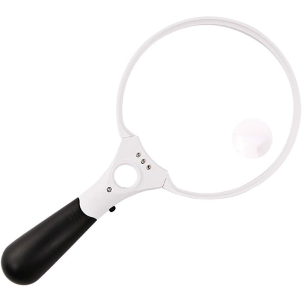 Lättviktig bärbar design, kristallklar förstoringsglas med LED-belysning och ergonomiskt handtag för förbättrad synlighet
