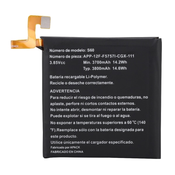 S60 3700mAh Mobile Phone Replacement Charging Battery for Caterpillar CAT