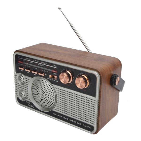 FM/AM/SW Radio Bærbar Bluetooth Genopladelig USB Højttaler til U Disk/Hukommelseskort