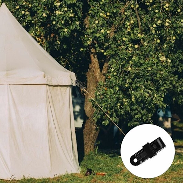 Justerbart låsande markisklämma, stark presenningsklämma, återanvändbar ABS-plast, perfekt för camping, picknick och andra utomhusaktiviteter (8,3*3,3 cm)