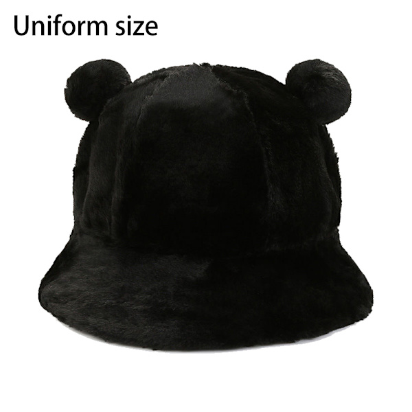 Bucket Hat med søt fiskerhatt Vinter Hold Varme Morsom