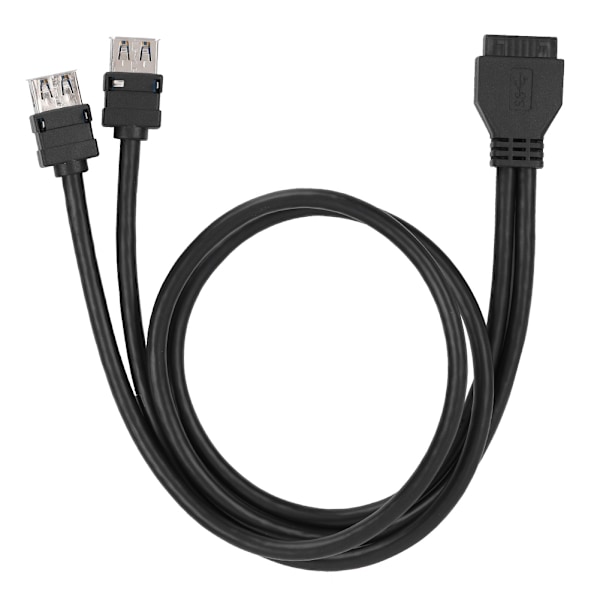 USB3.0 19/20PIN stasjonær front hovedkort panelmontert kabel med faste føtter (0,6 m)