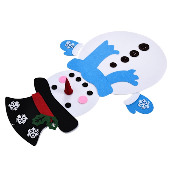 DIY Filt Snögubbe Dekoration, Mjukt Giftfritt Material För Säker Lek, Interaktivt Snögubbe Pysselset Med Flera Stilaccessoarer, Pedagogisk