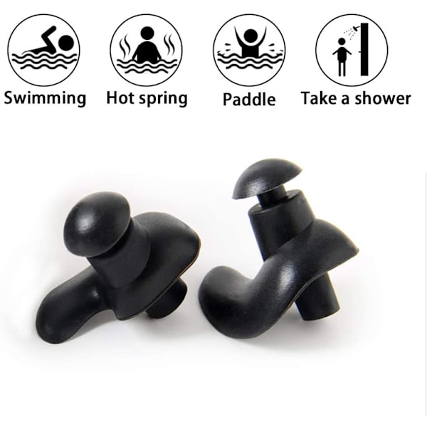 Skydd möter stil, simöronproppar med vattentät försegling och ergonomisk design för en rolig och säker vattenupplevelse, 5 par (10 st) lämpliga