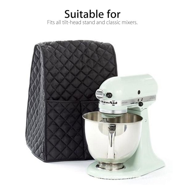 Stående mixer dammskydd med sidofickor för Kitchenaid 3,5-6Qt mixer, dammskydd för Kitchenaid stående mixer