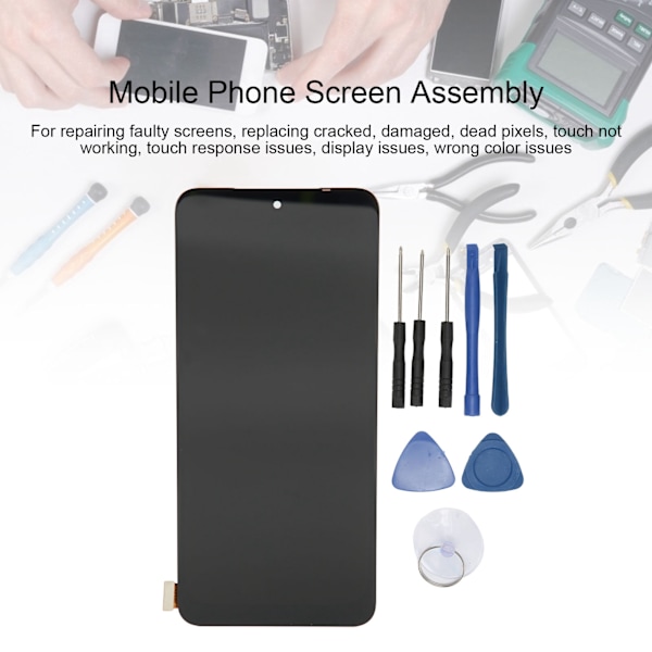 Matkapuhelimen LCD-näyttöpaneeli, ei sormenjälkitunnistusta, näytön vaihtotyökaluilla Redmi Note10 Note10S -puhelimille