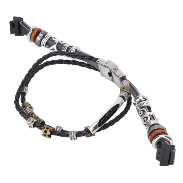 Lærperle armbånd håndleddsstropp Retro flettet armbåndserstatning for Fitbit Inspire