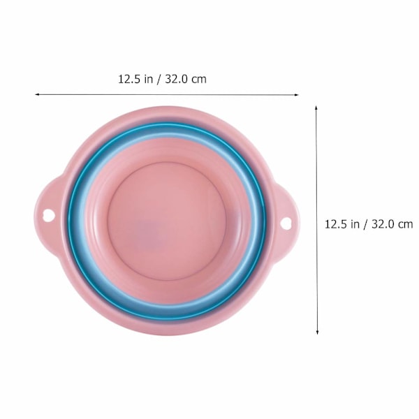Lättanvänd, hopfällbar tvättbalja med portabel vikbar design för flera ändamål (Rosa)