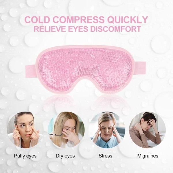 Återanvändbar Cold Eye Mask Eye Ice Pack för pösiga ögon, Gel Eye Ma