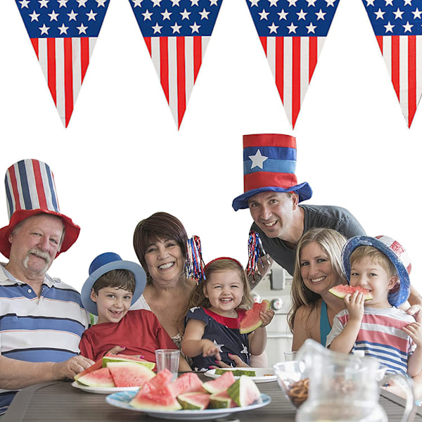Patriotisk Partydekoration, Polyestermaterial Med Dubbla Lager Snöre För Hållbarhet, Mångsidig För Olika Tillfällen Inklusive 4 Juli,