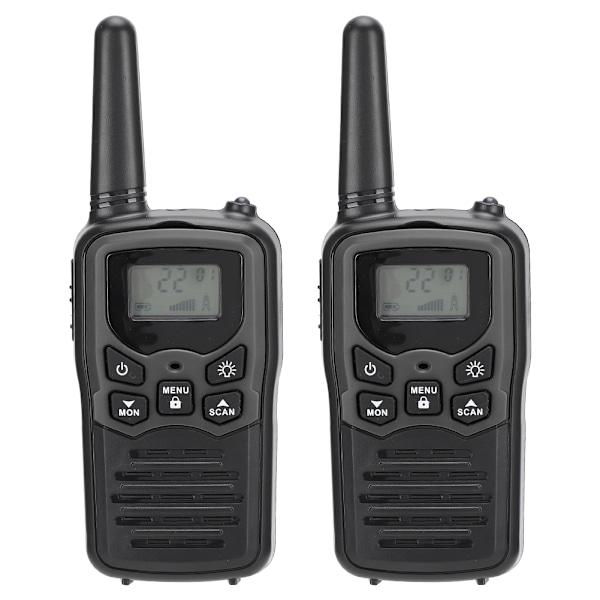 2 st 8 km Superlång Distans Mini Tvåvägsradio Walkie Talkie Interfon för Barn BarnSvart