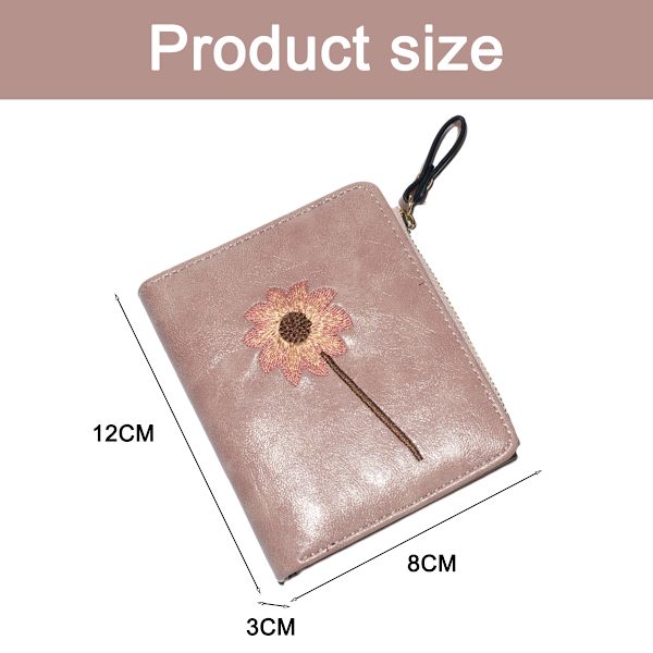 Läder söt plånbok myntväska handväska för kvinnor flickor med blommor vår design
