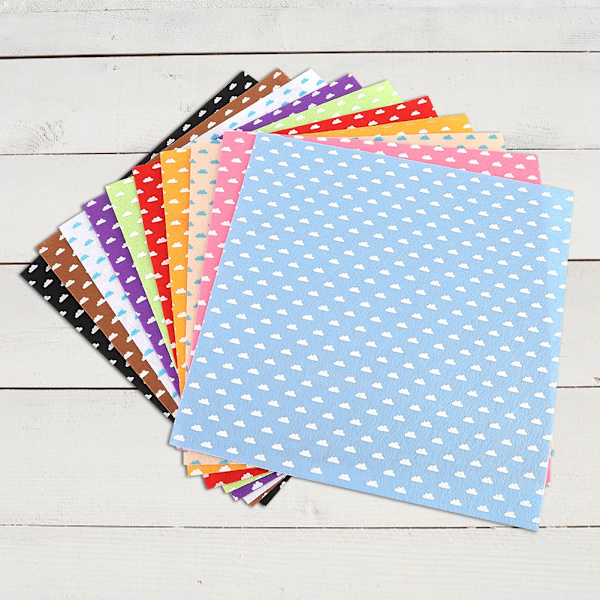 10 st moln mönstrade handgjorda tyg hantverk fyrkantiga ark DIY material (15*15cm)