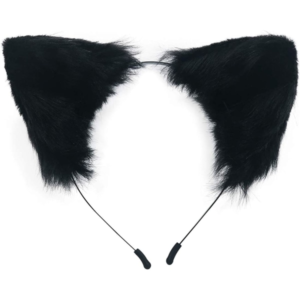 Cat Fox Faux Fur Ears Headband Cute Halloween Fancy Dress  Han