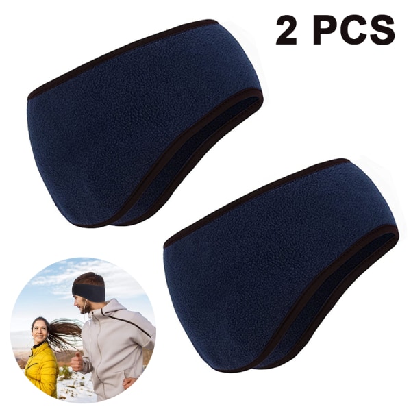 2pcs Winter Fleece Headband Ear Warmer, Lightweight Warm Cozy