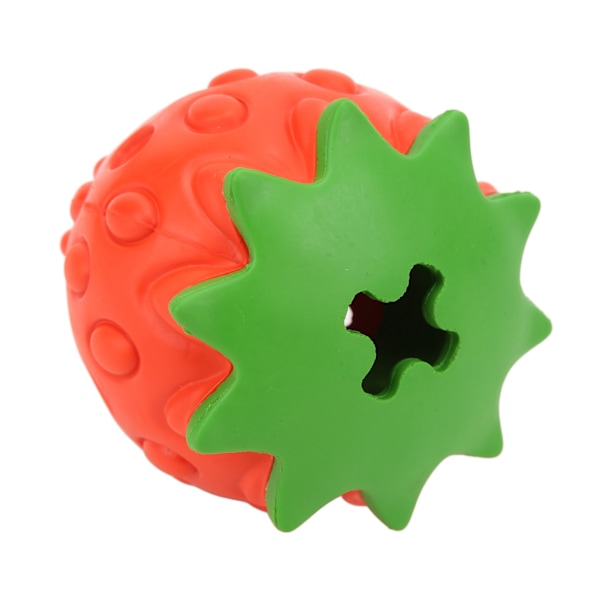 Hundleksak med Jordgubbssmak, Tuggstark, Slitstarkt Material, Interaktiv Lek, Främjar Tandhälsan, Livsmedelsklassat Gummi, Mental Stimulering, Oral
