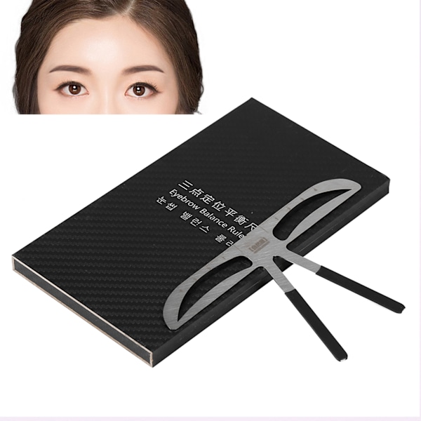 Profesjonell øyenbrynsformingsmal DIY-forming Define Ruler Makeup Tool Natural Eyebrow