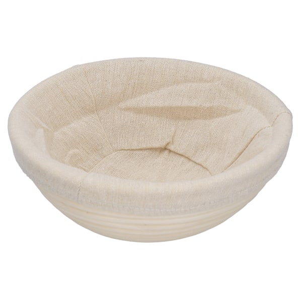 Jäskorg för Hembakat Bröd, Degskål för Jäsning, Oblekt Rattan Sourdough-korg med Liner, Naturliga Rattan Banneton-korgar, Brödbakning