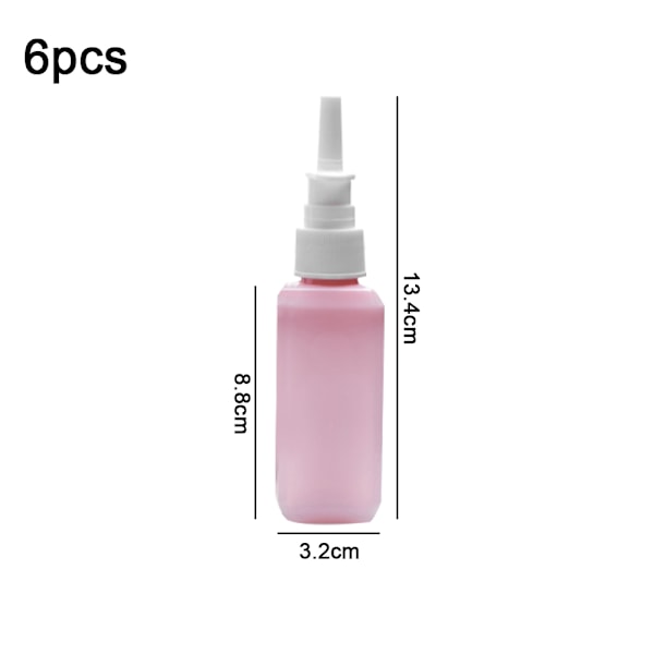 6pcs 50ml Color Plastic Spray Bottle, Cosmetic Plastic Small