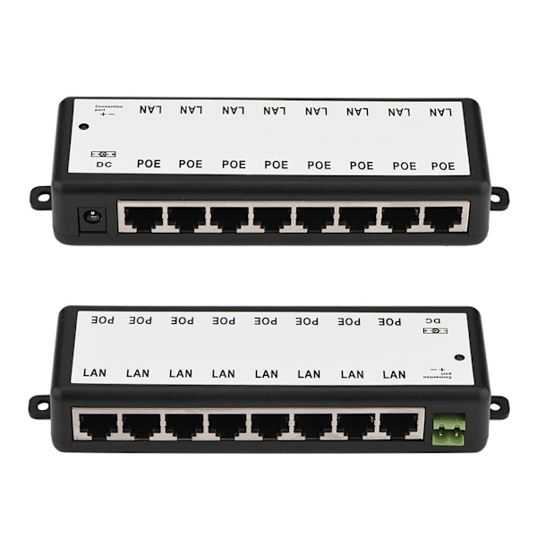 8-kanals POE-strömförsörjningsmodul POE-injektor Ethernet-adapter för IP-kamera 802.3af-enhet