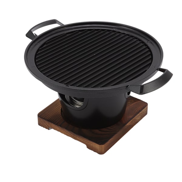 Liten bordsgrill förhindrar fastklibbning Enkel rengöring Bärbar rökfri bordsgrill i kol för en person för inomhusbruk