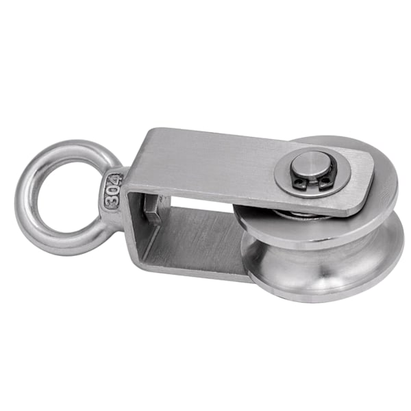 Smidig Rotation Rostfri Stål Trissa, Kraftig Tyst Drift Max Lastkapacitet För Rephantering (34mm)