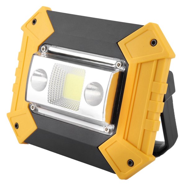 Arbeidslys USB-lading LED-advarselslampe firkantet COB med 2 stk røde LED-lys