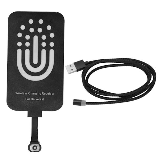 Typ C Trådlös Laddare Universell Ultra Slim Trådlös Laddningsmottagare Patch med Magnetisk Laddningskabel för Huawei