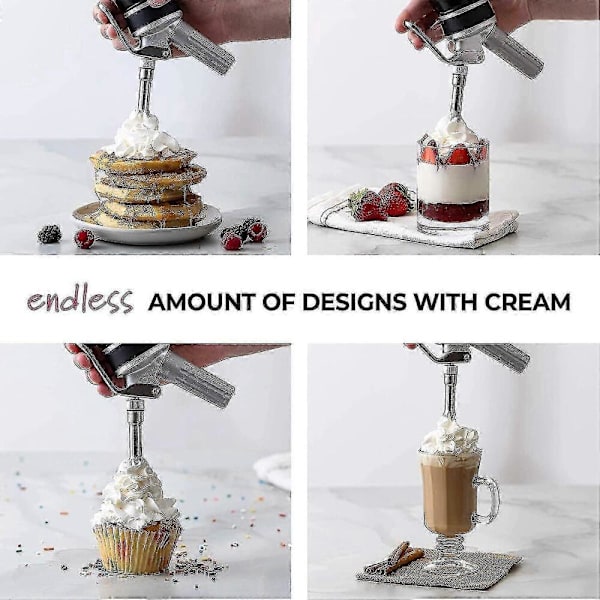 Flødedispenser Udskiftningsdyser Rustfrit Stål Dyser Sprøjtedyse Sæt Kompatibel med Cream Edition 0625