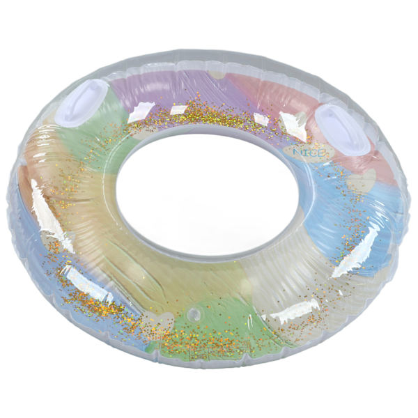 Paljettprydd Badboll, Uppblåsbara Poolleksaker med Förtjockad, Miljövänlig PVC, Färgglatt Glittrande Glitter för Badkar, Strand och Simning