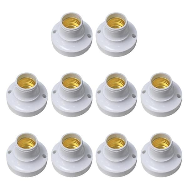 GETIT 10 stk E27 Sokkeladapter E27 Lampeholder Vintage Lampeadapterholder