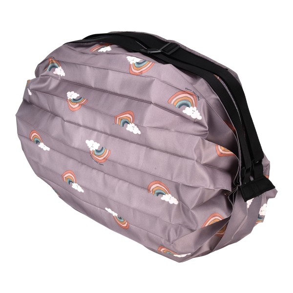 Snygga shoppingryggsäckar hopfällbara återanvändbara miljövänliga matkassar för shoppingresor regnbågsmoln