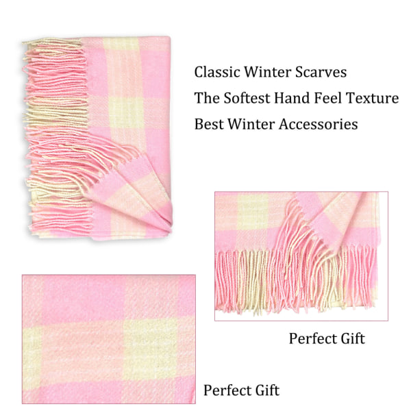 Scarf Elegant plädscarf, alla hjärtans dag-present för vintern