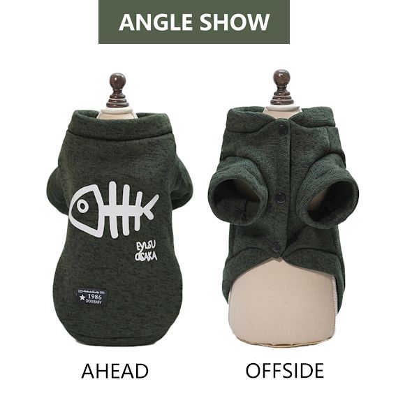 Hundejakke til små og mellemstore hunde eller katte, kæledyrsjakke til hvalpe,  D