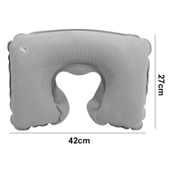 Resetillbehör med ergonomisk design, uppblåsbar nackkudde för långa flygresor, undvik nacksmärta, mjukt och ventilerande material, kompakt och portabel