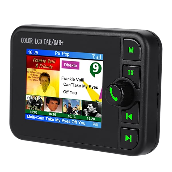 2,4 tuuman värinen LCD-auton DAB-radio 170-240 MHz DAB/87,5-108 MHz FM-auton digitaalinen DAB-radio