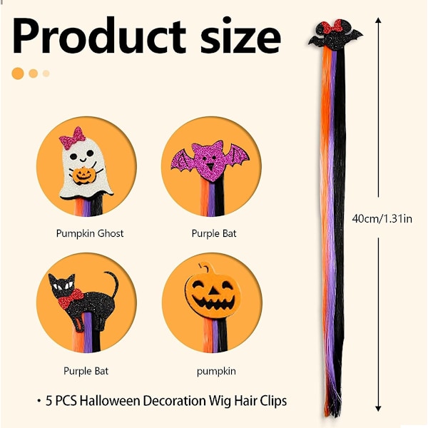 Halloween Håraccessoarer, Utsökt Design För Flickors Utklädningsmaterial, Partykostymer Och Underbar Julklapp, 5 st Med Kvalitetsband,
