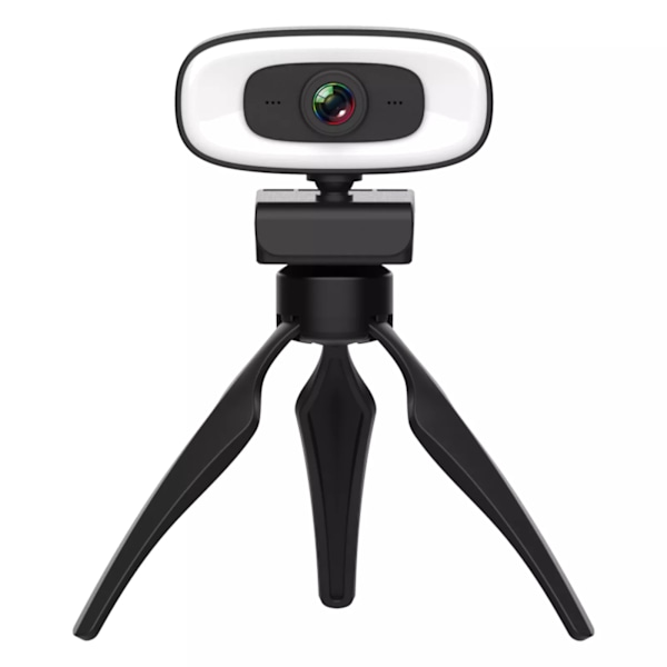 4K Webbkamera för videosamtal, Full HD-webbkamera med 360° PTZ-klämma och sekretesskydd för ökad säkerhet