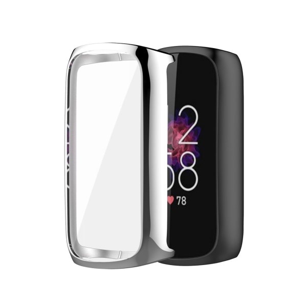 Bumper Shell Case Kompatibel med Fitbit Luxe TPU Full Screen Protector Soft Cover
