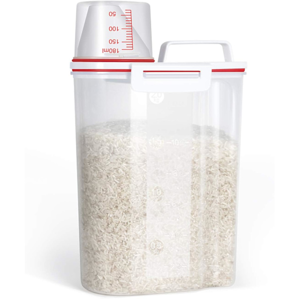 Risskåp med måttbägare och hällpip - 2 kg kapacitet