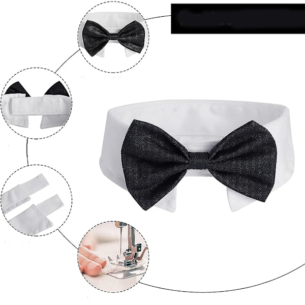 Husdjurs Smoking med Formell Fluga, Skrynkelfri Polyester och Andningsbar Bomull, Justerbar Design Säkerställer Komfort och Passform för Din Hund