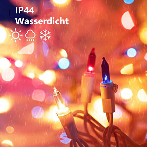 Patriotiska minilampor, 100 LED, plugg in, inomhus- och utomhusfest