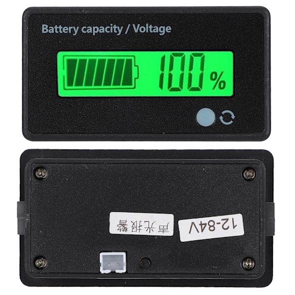 GY-6D PCB HTN Ljud- och ljuslarm Batterikapacitetsmonitor Indikator Display 12-84V (grönt ljus)