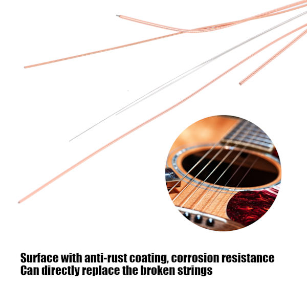 3Set Universal Steel Acoustic Folk Guitar Strings Replacement Musical Instrument Accessories3Set Rose Copper Strings