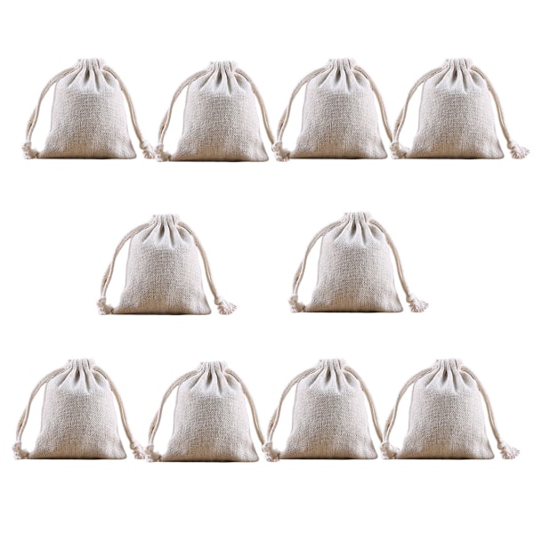 Dragskoväskor Bomullsväskor Linneväskor Hushållsväskor (10-pack) Style 1