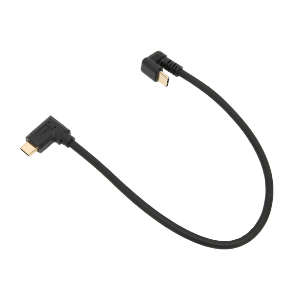 Typ C-datakabel hane till hane 10 Gbps snabbladdning 4K 60Hz armbågsdataförlängningssladd 11,8 tum
