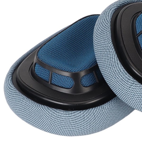 Ersättningsöronkuddar Proteinläder Memory Foam Mjuka Andningsbara Hörlursöronkuddar för IOS Earbuds MAX Blå
