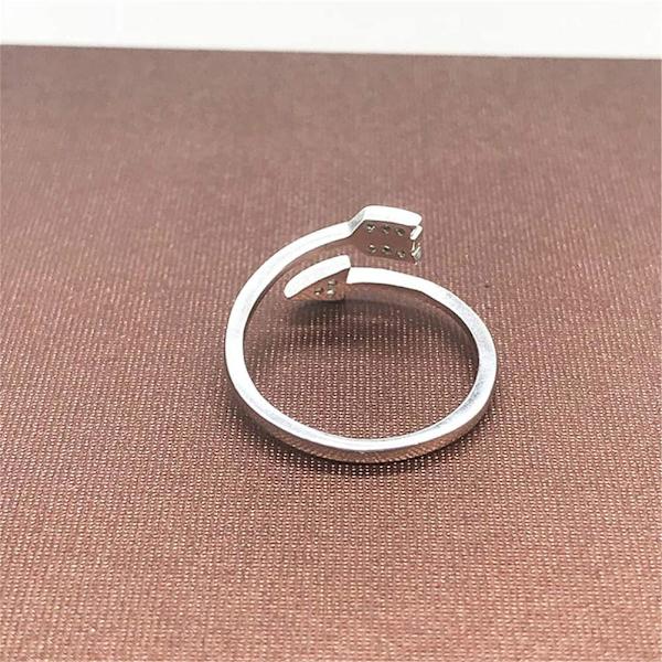 2 stk. pilering til kvinder, ringbånd, åben fingerring, justerbar ring, metalring